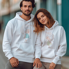  - Seni Aşkla Seviyorum Kapşonlu Sevgili Sweatshirt