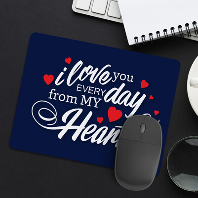 Seni Her Gün Seveceğim Mousepad - Thumbnail