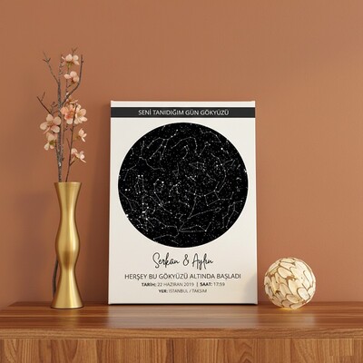  - Seni Tanıdığımda Gökyüzü Kanvas Tablo