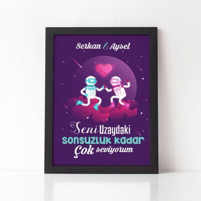  - Seni Uzaydaki Sonsuzluk Kadar Seviyorum Çerçevesi