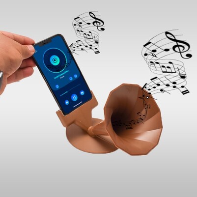  - Ses Yükselten Akustik Gramofon Telefon Tutacağı