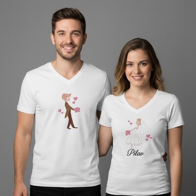 Sevgili Tişörtleri - 2'li Ellerimiz Ayrılmasın T-Shirt