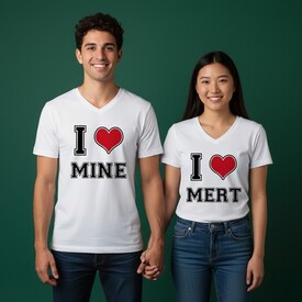  - Sevgili Tişörtleri I Love You