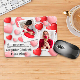 Sevgililer Günü Hediyesi Fotoğraflı Mousepad - Thumbnail