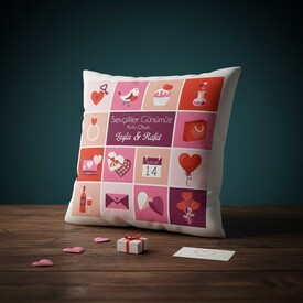  - Sevgililer Günü Temalı Hediye Yastık