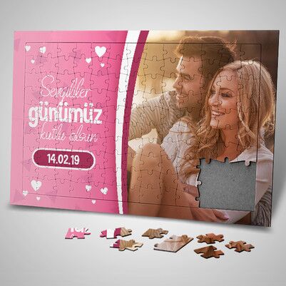 Sevgililer Gününe Özel 130 Parça Puzzle - Thumbnail