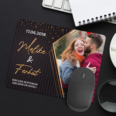  - Sevgililer İçin Romantik Fotoğraflı Mousepad