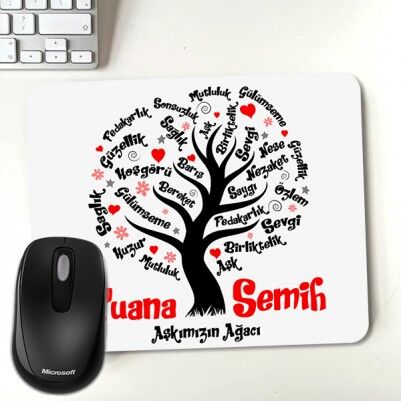  - Sevgililere Özel Aşk Ağacı Mousepad