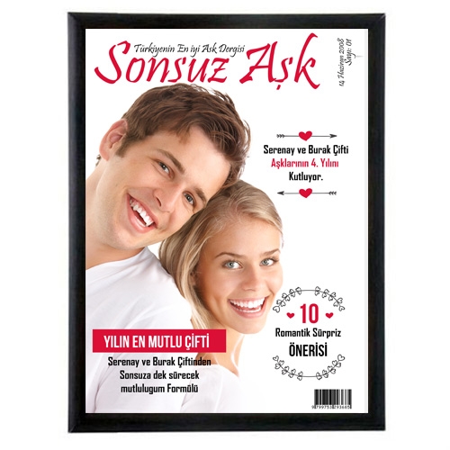 Sevgililere Özel Dergi Kapağı
