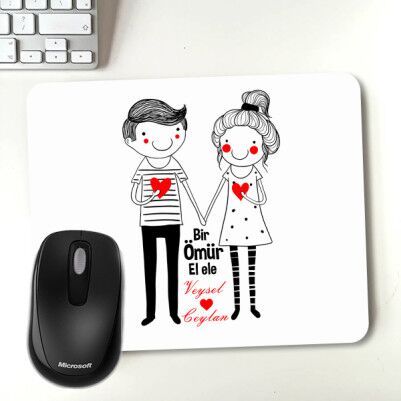  - Sevgililere Özel El Ele Mousepad