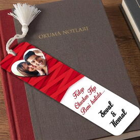  - Sevgililere Özel Fotoğraflı Kitap Ayracı