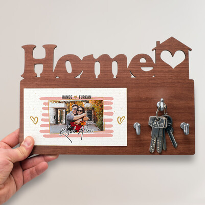 Sevgililere Özel Home Anahtarlık Askısı - Thumbnail