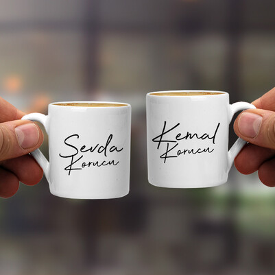 Sevgililere Özel İkili Kahve Fincanı - Thumbnail
