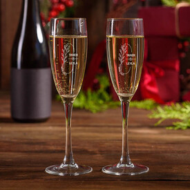 Sevgililere Özel Tasarım İsimli Şampanya Kadehi - Thumbnail