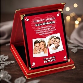  - Sevgililere Özel Fotoğraf ve Mesajlı Plaket