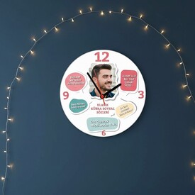 Sevgilimin Klasik Sözleri Duvar Saati - Thumbnail
