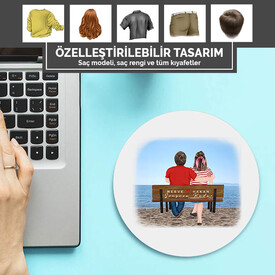  - Sevgiliye Hatıralık Özelleştirilebilir Mouse Pad