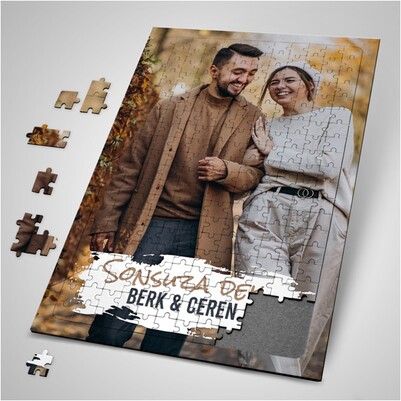 Sevgiliye Hediye Fotoğraf Baskılı Puzzle - Thumbnail