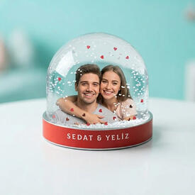  - Sevgiliye Hediye Fotoğraflı Kar Küresi