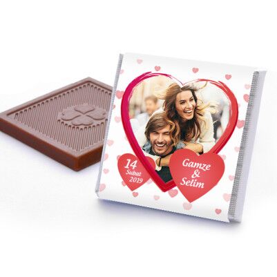Sevgiliye Hediye Fotoğraflı Kutu Çikolata - Thumbnail