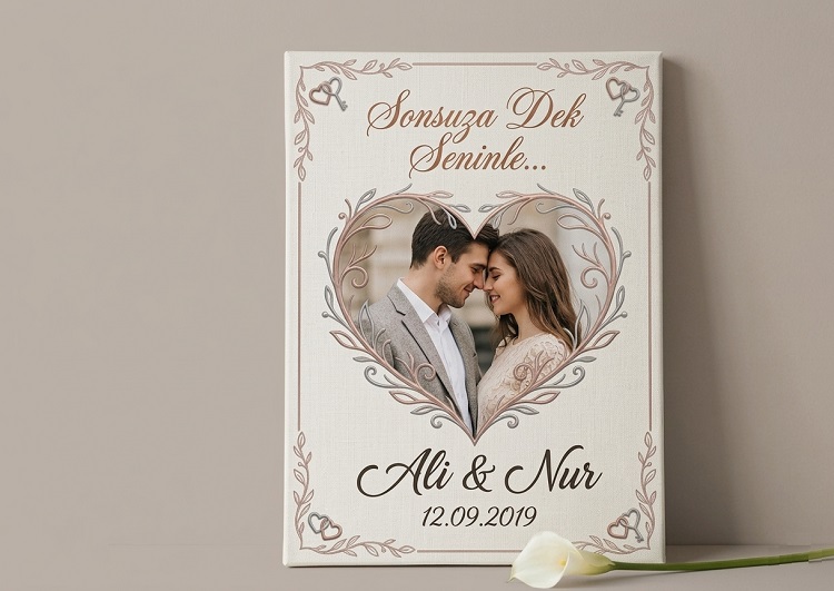 Sevgiliye Hediye Kanvas Tablo Modelleri