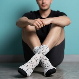  - Sevgiliye Hediye Mesajlı ve İsimli Çorap