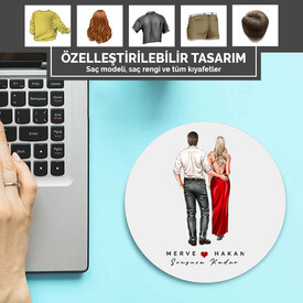 Sevgiliye Hediye Özelleştirilebilir Mouse Pad - Thumbnail