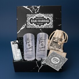  - Sevgiliye Hediye Rakı Kadehi Seti Hediye Kutusu