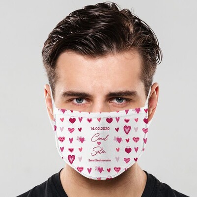 Sevgiliye Hediye Yıkanabilir Ağız Maskesi - Thumbnail