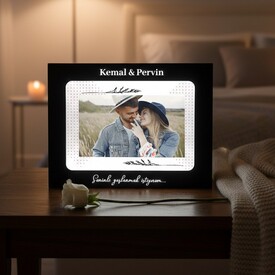  - Sevgiliye Işıklı ve Fotoğraflı Resim Çerçevesi