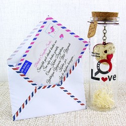Sevgiliye Mektuplu Aşk Şişesi Hediyesi - Thumbnail