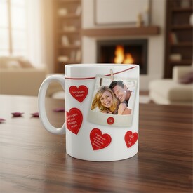  - Sevgiliye Özel Konuşan Kalpler Kupa Bardak