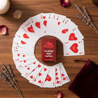  - Sevgiliye Romantik Mesajlı Poker Oyun Kartları