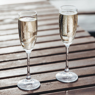 Sevgiliye Yılbaşı Hediyesi 2'li Şampanya Kadehi - Thumbnail