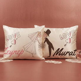  - Sevgiliye Özel Ellerimi Bırakma Yastık Seti