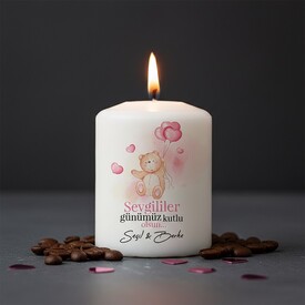  - Sevimli Aşık Ayıcık Tasarımlı Mum