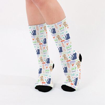 Sevimli Dostlarımız Desenli Çorap - Thumbnail