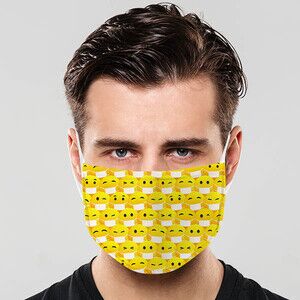 Sevimli Emojiler Tasarımlı Ağız Maskesi - Thumbnail