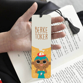 Sevimli Erkek Çocuk Desenli İsme Özel Kitap Ayracı - Thumbnail