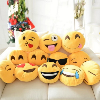 Sevimli Gülen Surat Emoji Yastıklar