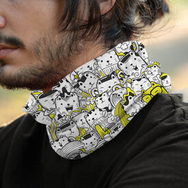 Sevimli Kedicikler Boyunluk Maske Bandana - Thumbnail