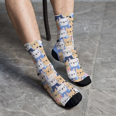  - Sevimli Köpek Dostlarımız Tasarım Çorap