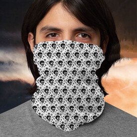 Sevimli Kuru Kafa Motorcu Boyunluk Maske Bandana - Thumbnail