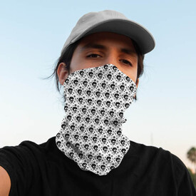 Sevimli Kuru Kafa Motorcu Boyunluk Maske Bandana - Thumbnail