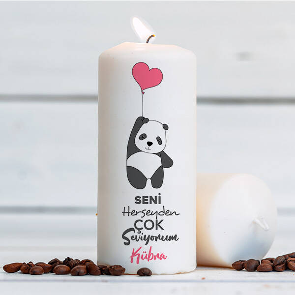 Sevimli Panda Romantik Mum