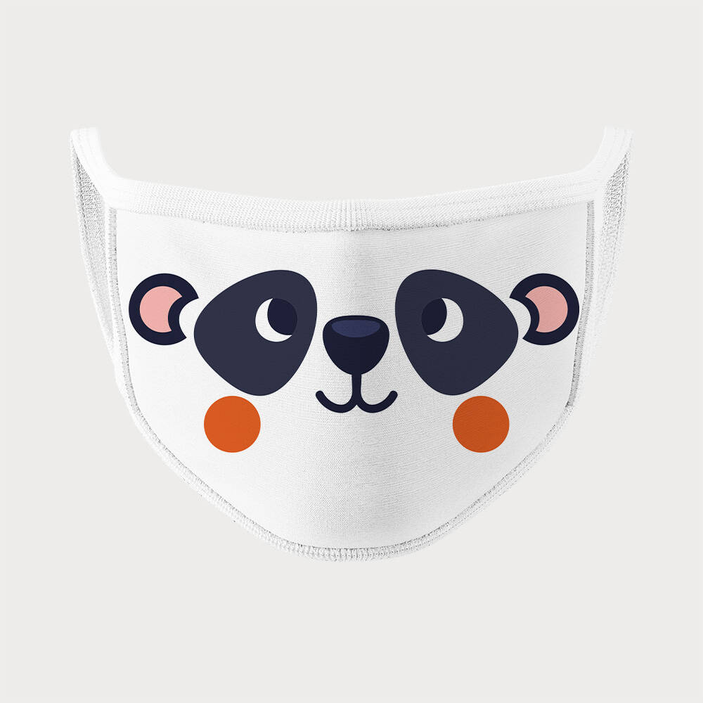 Sevimli Panda Yıkanabilir Çocuk Maskesi
