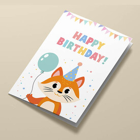Sevimli Sincap Doğum Günü Tebrik Kartı - Thumbnail