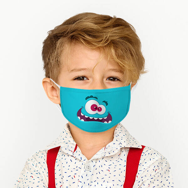 Sevimli Tasarım Yıkanabilir Çocuk Maskesi