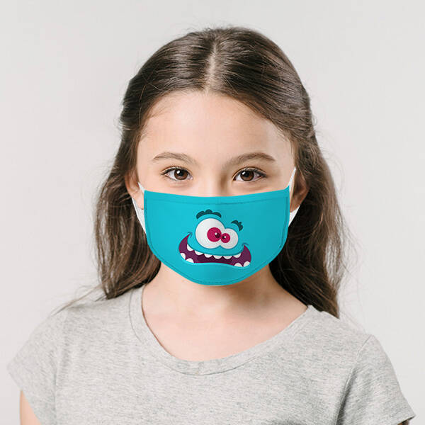 Sevimli Tasarım Yıkanabilir Çocuk Maskesi