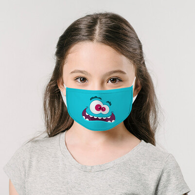 Sevimli Tasarım Yıkanabilir Çocuk Maskesi - Thumbnail